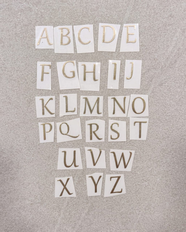 ALPHABET METAL STICKER