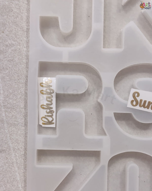 CUSTOM METAL STICKER - ALPHABET KEYCHAIN