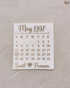 CUSTOM METAL STICKER - CALENDAR