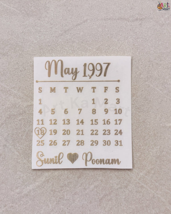 CUSTOM METAL STICKER - CALENDAR