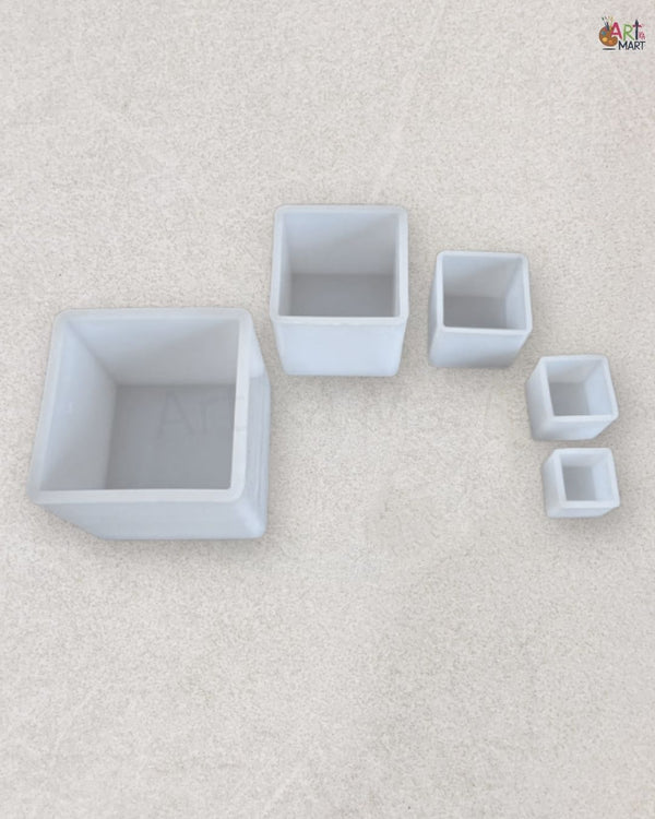 5 PCS SQUARE CUBE MOULD