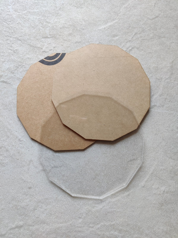 Art Ka Mart - 12 corner Transparent Acrylic Coaster - 4 Inch