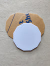 Art Ka Mart - 12 corner White Acrylic Coaster - 4 Inch