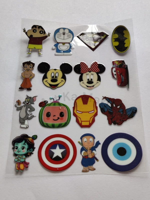 CARTOON - 3D COLOURFUL STICKER (A) - A6