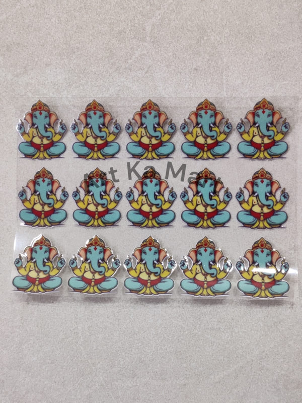 GANESH JI - 3D COLOURFUL STICKER - ART KA MART