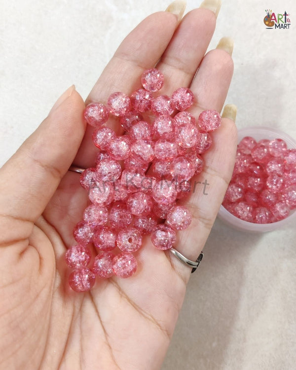 CHERRY GLASS BEADS (50 PCS)