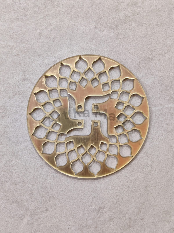 SWASTIK - GOLD ACRYLIC CUTOUT - ART KA MART