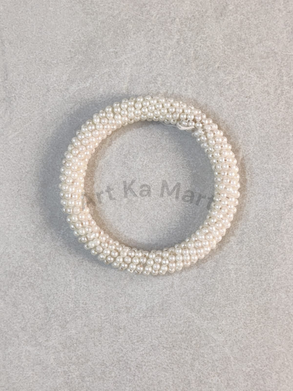 WHITE PEARL RING - 3 INCH - ART KA MART