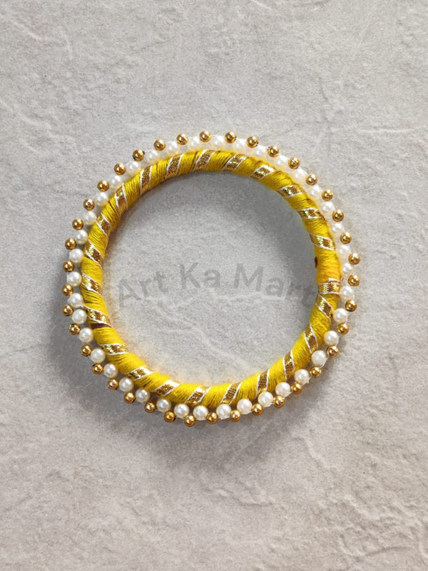 PEARL RING - 4 INCH - YELLOW - ART KA MART
