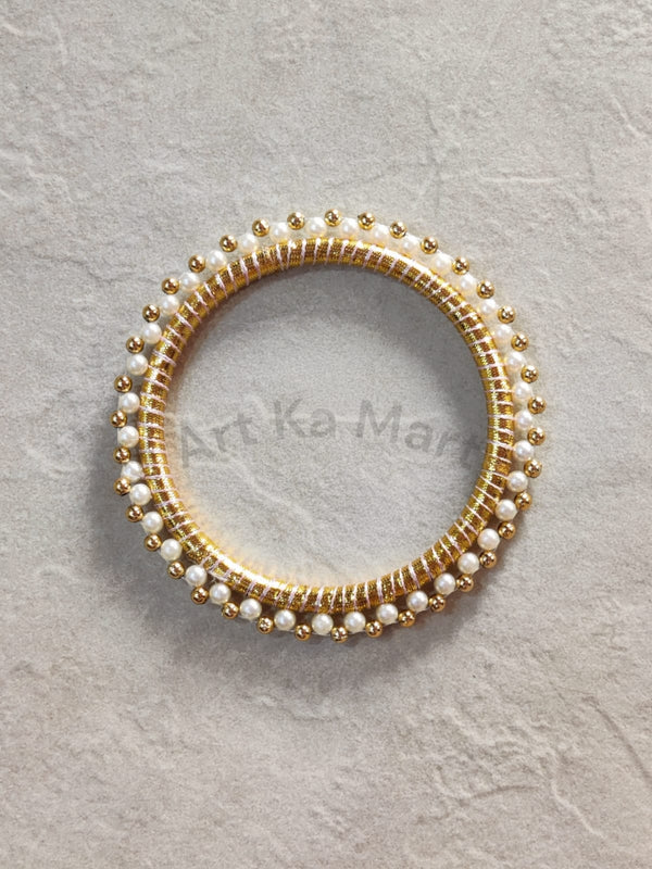 PEARL RING - 4 INCH - GOLDEN - ART KA MART
