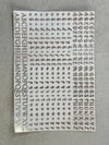 ALPHABET METAL STICKER SHEET - ART KA MART