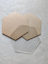Art Ka Mart - Hexagon Transparent Acrylic Coaster - 4 Inch