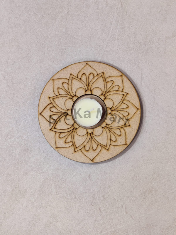 MDF T LIGHT HOLDER - DESIGN NO. 1 - ART KA MART