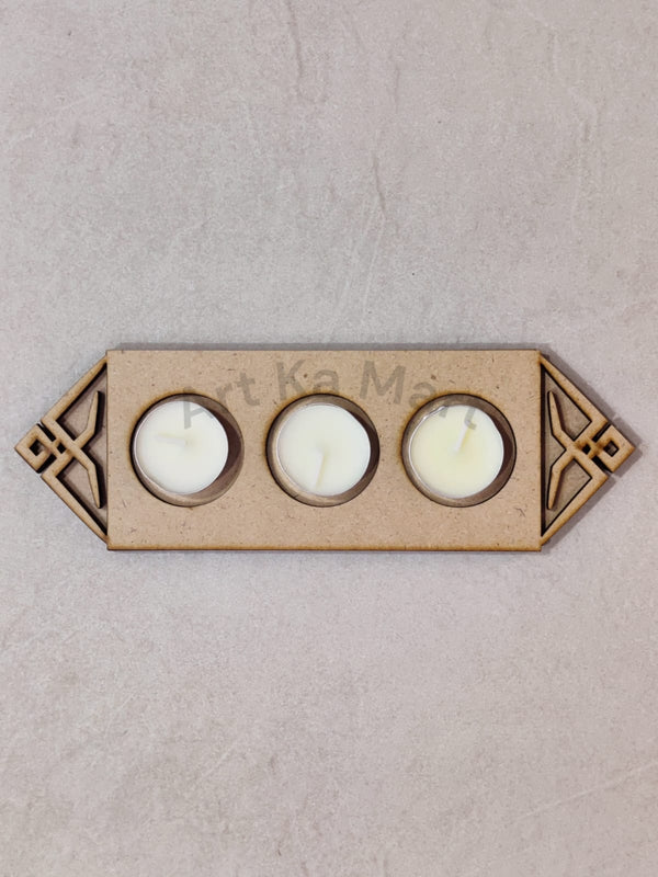 MDF T LIGHT HOLDER - DESIGN NO. 7 - ART KA MART