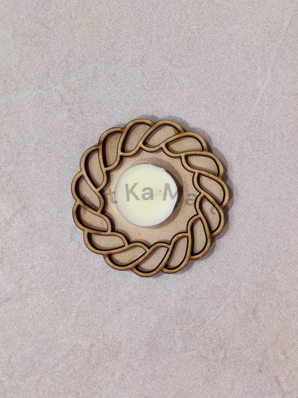 MDF T LIGHT HOLDER - DESIGN NO. 8 - ART KA MART