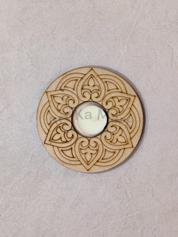 MDF T LIGHT HOLDER - DESIGN NO. 10 - ART KA MART