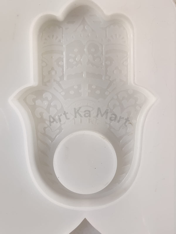 4 IN 1 MANDALA T-LIGHT HOLDER MOULD - ART KA MART