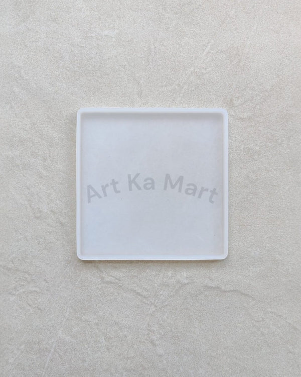 6 INCH SQUARE COASTER SILICONE MOULD - RESIN ART - ART KA MART
