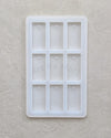 9 CAVITY 1 INCH BY 2 INCH RECTANGLE KEYCHAIN AND JEWELLERY SILICONE MOULD - RESIN ART - ART KA MART