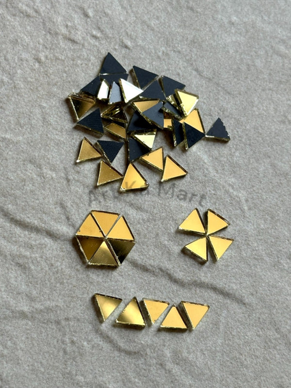 TRIANGLE SHAPE GOLDEN MIRROR