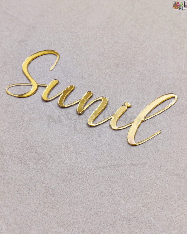 ACRYLIC NAME CUTOUT - GOLD