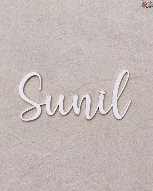 ACRYLIC NAME CUTOUT - WHITE