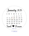 CUSTOM METAL STICKER - CALENDAR