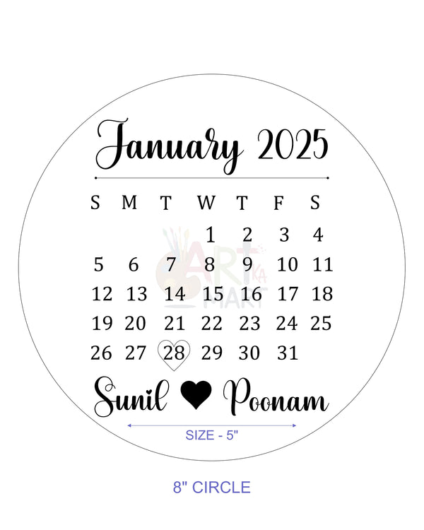 CUSTOM METAL STICKER - CALENDAR