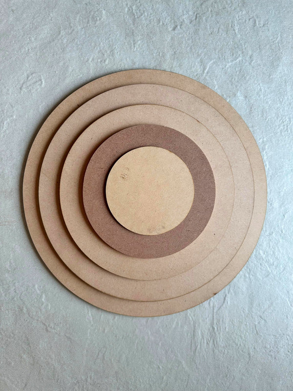 PLAIN ROUND MDF BASES IN DIFFERENT SIZES