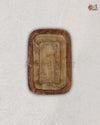 Rectangular wooden tray for candle