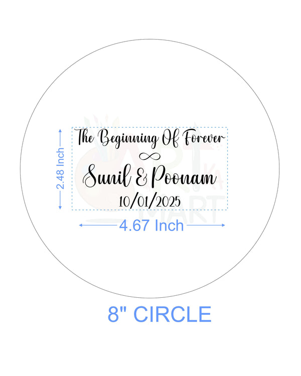 CUSTOM METAL STICKER - COUPLE QUOTES WITH NAME