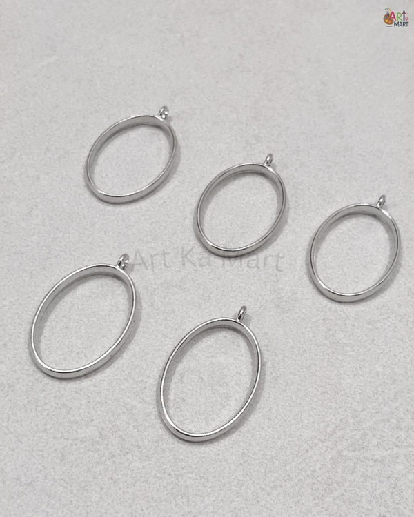 OVAL SILVER BEZEL FOR JEWELLERY