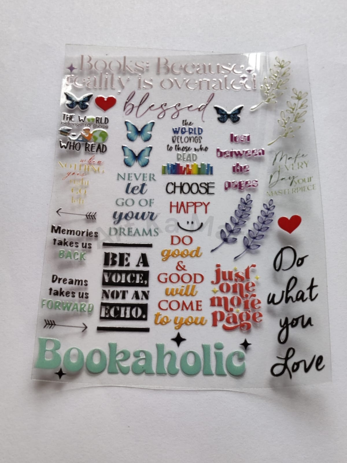 QUOTES - 3D COLOURFUL STICKER (B) - A6