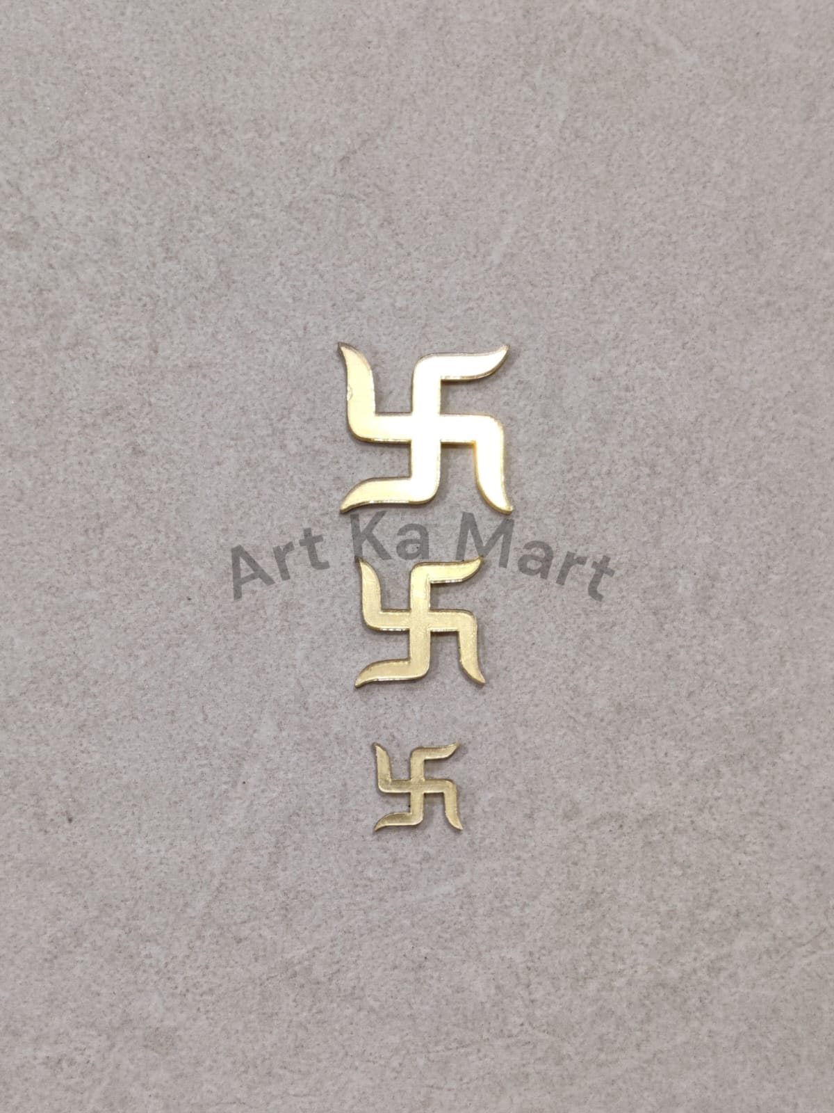 SWASTIK - GOLD ACRYLIC CUTOUT - ART KA MART