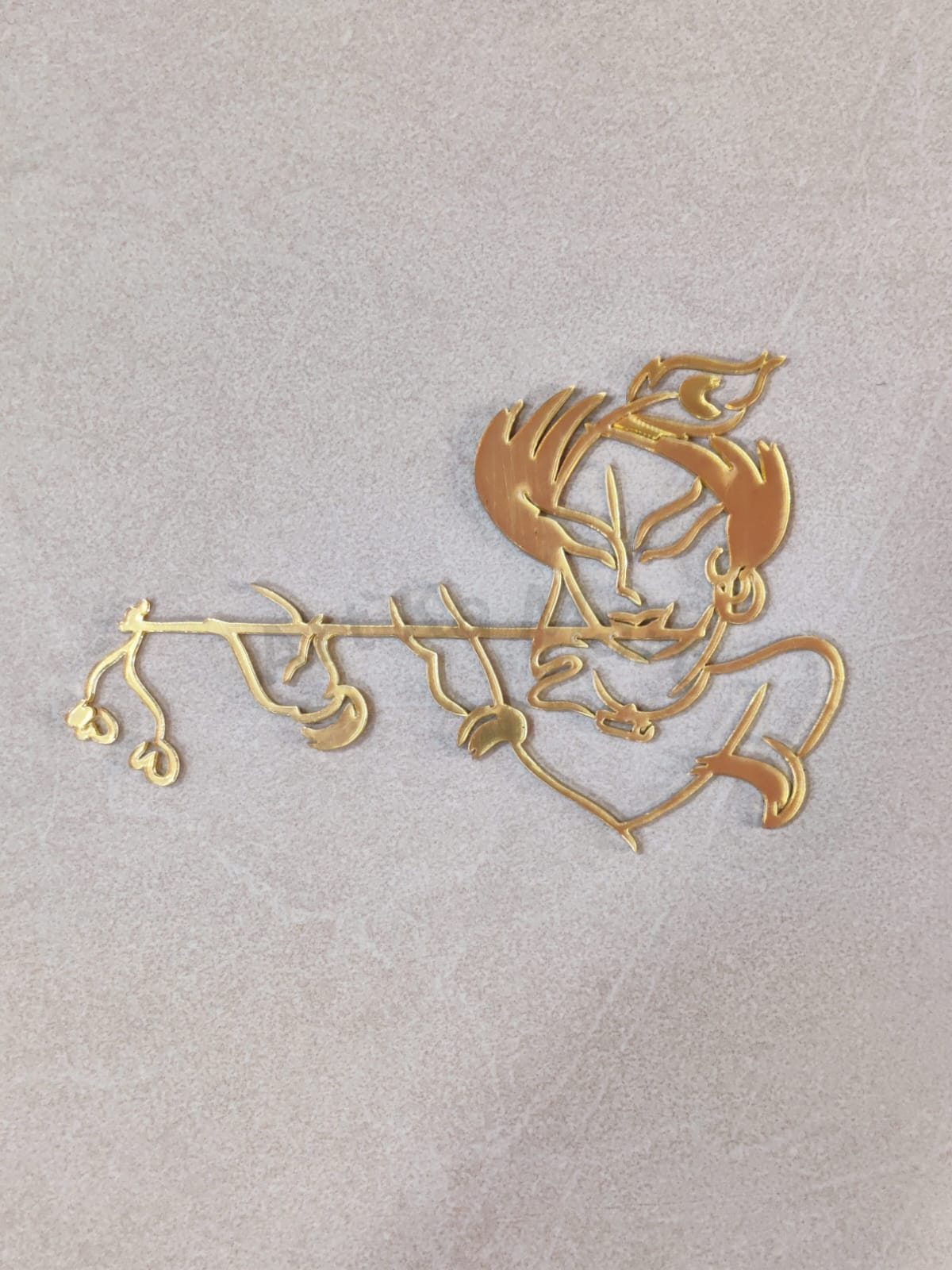 KRISHNA - GOLD ACRYLIC CUTOUT - ART KA MART