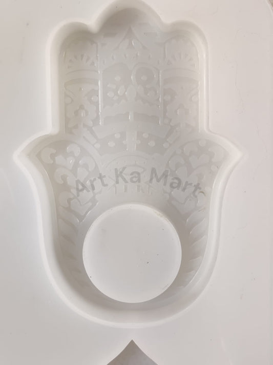 4 IN 1 MANDALA T-LIGHT HOLDER MOULD - ART KA MART