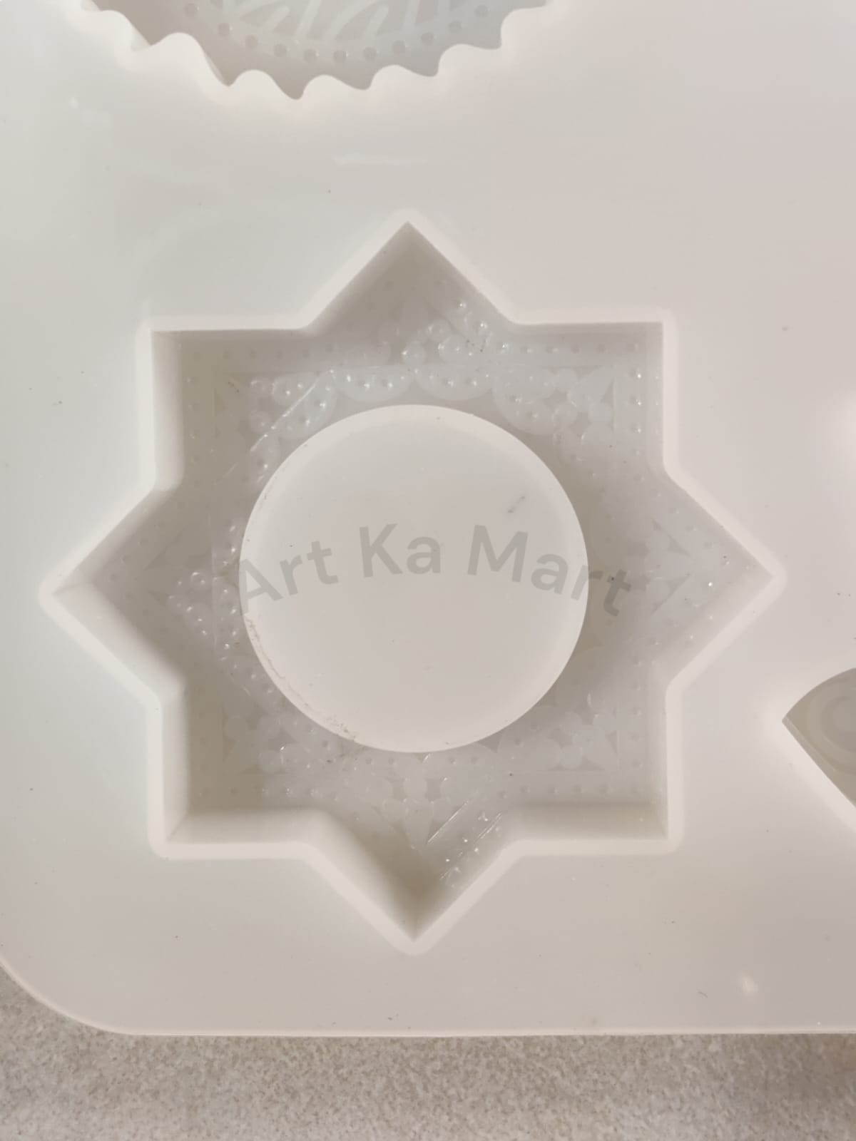 4 IN 1 MANDALA T-LIGHT HOLDER MOULD - ART KA MART