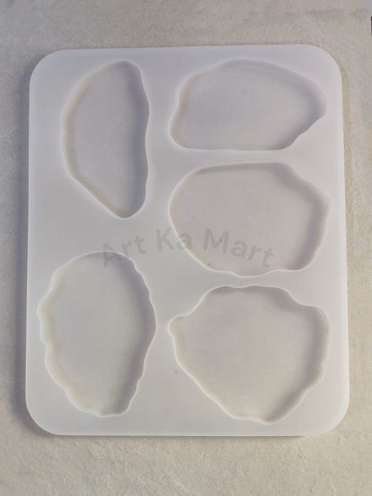 5 PIECE AGATE COASTER MOULD - ART KA MART