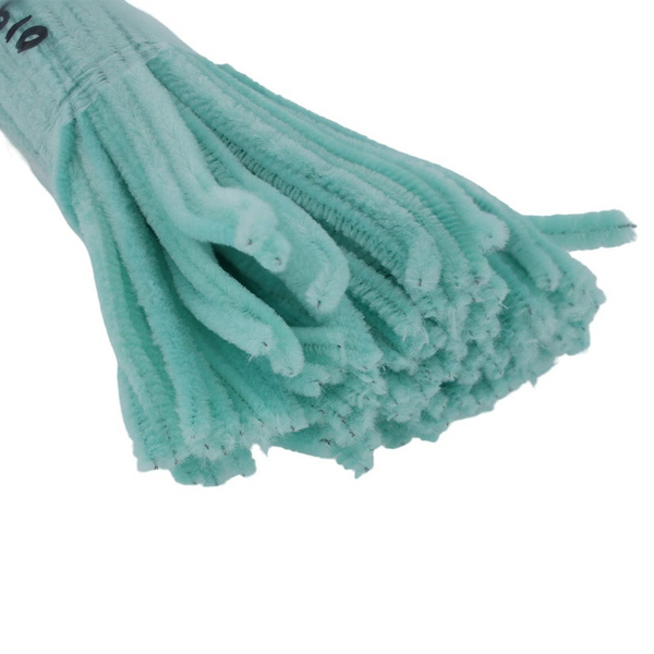 SEA GREEN C GREEN PIPE CLEANERS SINGLE COLOURS FOR CRAFT AND FLOWERS MAKING