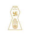JAIN LOGO - METAL STICKER