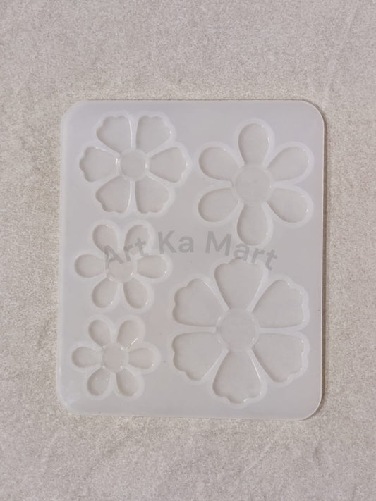 5 CAVITY 3D FLOWER MOULD - ART KA MART