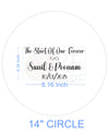 CUSTOM METAL STICKER - COUPLE QUOTES WITH NAME