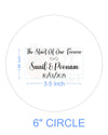CUSTOM METAL STICKER - COUPLE QUOTES WITH NAME